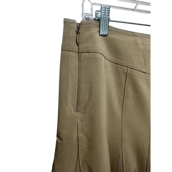 Athleta Pleated Skirt Skort Womens Size 6 Brown Tan Tennis Preppy Golf Oudoors